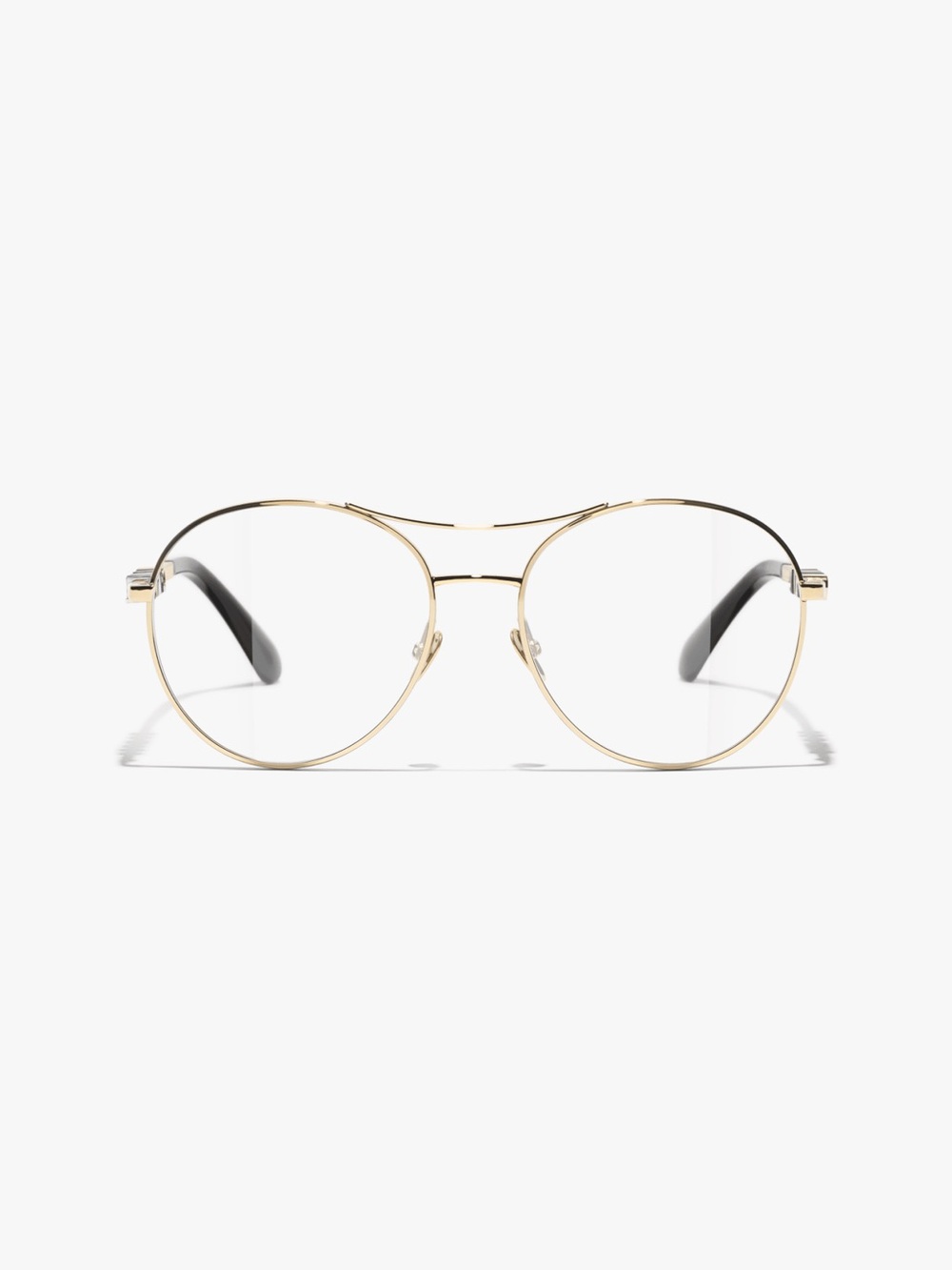 Authentic Chanel 2214 Pilot Frames- gold